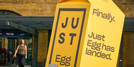 Just Egg OOH installation by Mc Cann Birmingham